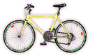 yellow bicycle animated