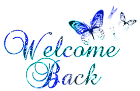 welcome back with butterflies animated